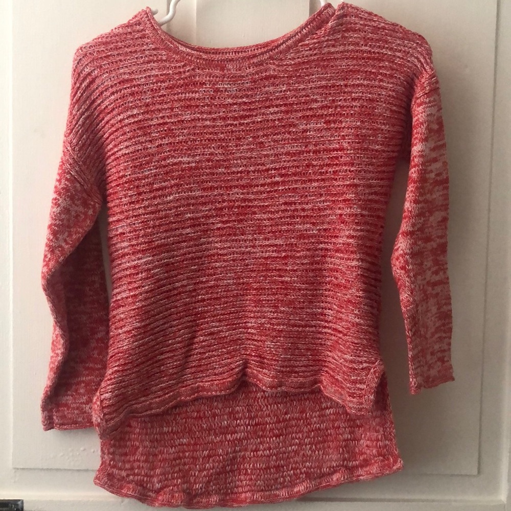 Kids red and white knitted sweater